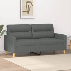 Divano a 2 Posti Grigio Scuro 140 cm in Tessuto vidaXL 38107