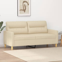 Vidaxl - Divano a 2 Posti Crema 140 cm in Tessuto 65359