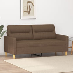 Vidaxl - Divano a 2 Posti Marrone 140 cm in Tessuto 53506
