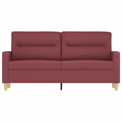 vidaXL Divano a 2 Posti Rosso Vino 140 cm in Tessuto - Vista aggiuntiva 3