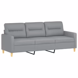 Divano a 3 Posti Grigio Chiaro 180 cm in Tessutocod mxl 104657 - Vista aggiuntiva 2