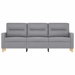 Divano a 3 Posti Grigio Chiaro 180 cm in Tessutocod mxl 104657 - Vista aggiuntiva 3