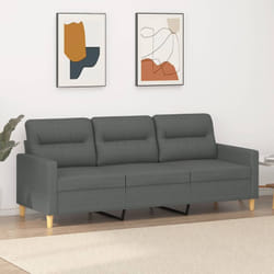 Vidaxl - Divano a 3 Posti Grigio Chiaro 180 cm in Tessuto 63911