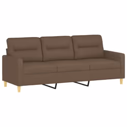 Divano a 3 Posti Marrone 180 cm in Tessutocod mxl 128689 - Vista aggiuntiva 2
