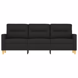 vidaXL Divano a 3 Posti Nero 180 cm in Tessuto - Vista aggiuntiva 3