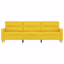 Divano a 3 Posti Giallo Chiaro 180 cm in Tessutocod mxl 106861 - Vista aggiuntiva 3