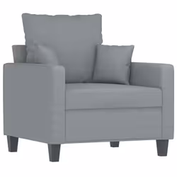 vidaXL Poltrona Grigio Chiaro 60 cm in Tessuto - Vista aggiuntiva 2