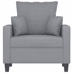 vidaXL Poltrona Grigio Chiaro 60 cm in Tessuto - Vista aggiuntiva 3