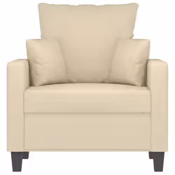 vidaXL Poltrona Crema 60 cm in Tessuto - Vista aggiuntiva 3