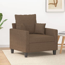 Poltrona Marrone 60 cm in Tessuto Vidaxl