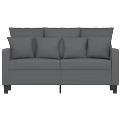 vidaXL Divano a 2 Posti Grigio Scuro 120 cm in Tessuto - Vista aggiuntiva 3