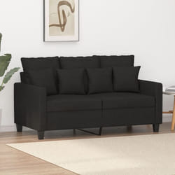 Vidaxl - Divano a 2 Posti Nero 120 cm in Tessuto 29730