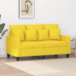 Vidaxl - Divano a 2 Posti Giallo Chiaro 120 cm in Tessuto 68553
