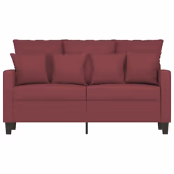 vidaXL Divano a 2 Posti Rosso Vino 120 cm in Tessuto - Vista aggiuntiva 3