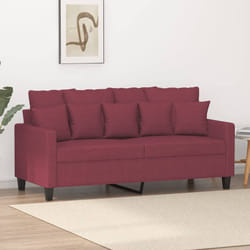 vidaXL Divano a 2 Posti Rosso Vino 140 cm in Tessuto