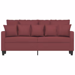 vidaXL Divano a 2 Posti Rosso Vino 140 cm in Tessuto - Vista aggiuntiva 3