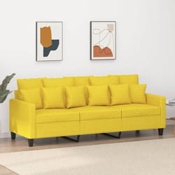 Vidaxl - Divano a 3 Posti Giallo Chiaro 180 cm in Tessuto 25925