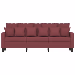 Divano a 3 Posti Rosso Vino 180 cm in Tessutocod mxl 107428 - Vista aggiuntiva 3
