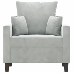 Poltrona Grigio Chiaro 60 cm Vellutocod mxl 106864 - Vista aggiuntiva 3