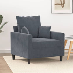 Vidaxl - Poltrona Grigio Scuro 60 cm Velluto