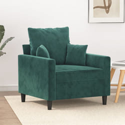 Vidaxl - Poltrona Verde Scuro 60 cm Velluto 392661
