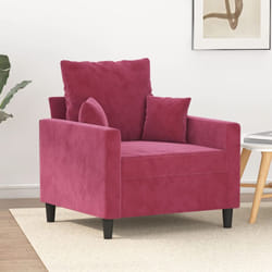 Vidaxl - Poltrona Rosso Vino 60 cm Velluto 91384