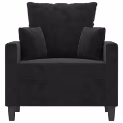Poltrona Nero 60 cm Vellutocod mxl 106865 - Vista aggiuntiva 3