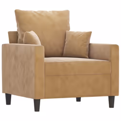 Poltrona Marrone 60 cm Vellutocod mxl 132599 - Vista aggiuntiva 2