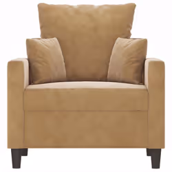 Poltrona Marrone 60 cm Vellutocod mxl 132599 - Vista aggiuntiva 3