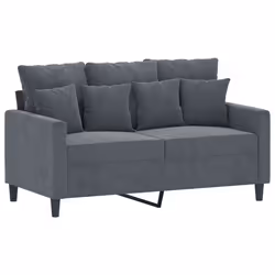 Divano a 2 Posti grigio scuro 120 cm in Vellutocod mxl 83236 - Vista aggiuntiva 2