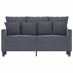Divano a 2 Posti grigio scuro 120 cm in Vellutocod mxl 83236 - Vista aggiuntiva 3