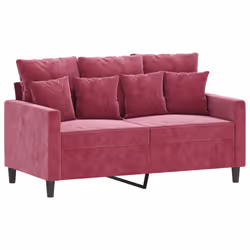 Divano a 2 Posti Rosso Vino 120 cm in Vellutocod mxl 109414 - Vista aggiuntiva 2