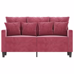 Divano a 2 Posti Rosso Vino 120 cm in Vellutocod mxl 109414 - Vista aggiuntiva 3