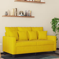 Vidaxl - Divano a 2 Posti giallo 120 cm in Velluto 74971