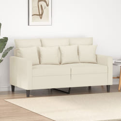 Vidaxl - Divano a 2 Posti crema 120 cm in Velluto 51632