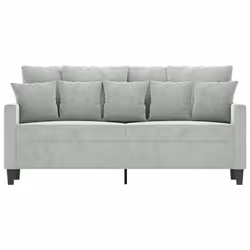 Divano a 2 Posti Grigio Chiaro 140 cm in Vellutocod mxl 131144 - Vista aggiuntiva 3