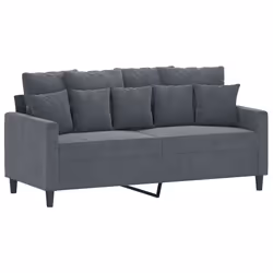 Divano a 2 Posti grigio scuro140 cm in Vellutocod mxl 107167 - Vista aggiuntiva 2