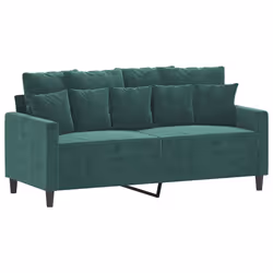 Divano a 2 Posti Verde Scuro 140 cm in Vellutocod mxl 83997 - Vista aggiuntiva 2