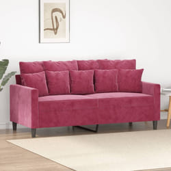 Vidaxl - Divano a 2 Posti Rosso Vino 140 cm in Velluto