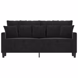 Divano a 2 Posti Nero 140 cm in Vellutocod mxl 131142 - Vista aggiuntiva 3