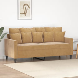 Divano a 2 Posti Marrone 140 cm in Vellutocod mxl 109117