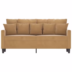 Divano a 2 Posti Marrone 140 cm in Vellutocod mxl 109117 - Vista aggiuntiva 3