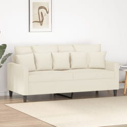 vidaXL Divano a 2 Posti crema 140 cm in Velluto