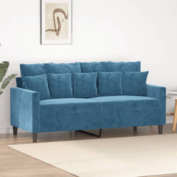 Vidaxl - Divano a 2 Posti Blu 140 cm in Velluto