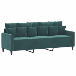 Divano a 3 Posti Verde Scuro 180 cm in Vellutocod mxl 131713 - Vista aggiuntiva 2