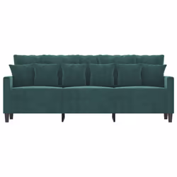 Divano a 3 Posti Verde Scuro 180 cm in Vellutocod mxl 131713 - Vista aggiuntiva 3