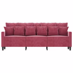 Divano a 3 Posti Rosso Vino 180 cm in Vellutocod mxl 133086 - Vista aggiuntiva 3