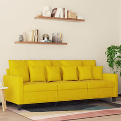 Vidaxl - Divano a 3 Posti Giallo 180 cm in Velluto 49799