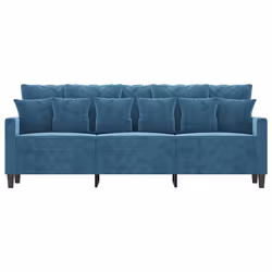Divano a 3 Posti Blu 180 cm in Vellutocod mxl 133084 - Vista aggiuntiva 3