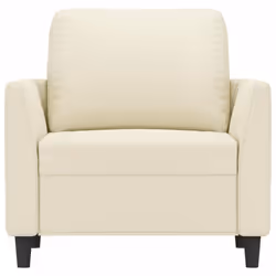 vidaXL Poltrona Crema 60 cm in Similpelle - Vista aggiuntiva 3